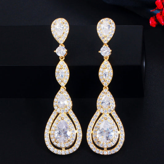 Serene Zircon Drop Earrings