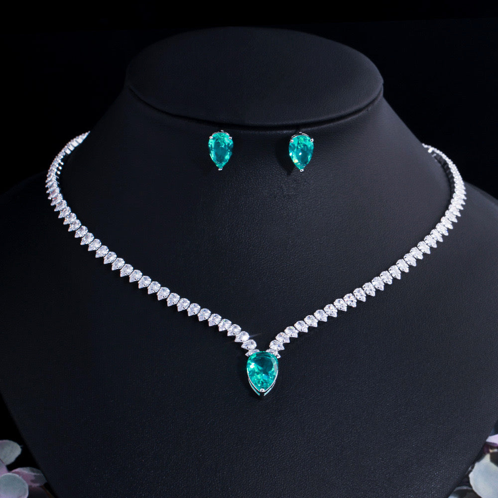 Brilliant Cascade Necklace & Earring Set