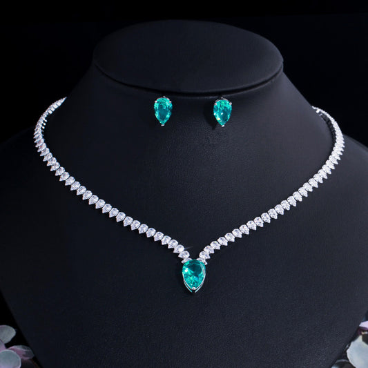 Brilliant Cascade Necklace & Earring Set