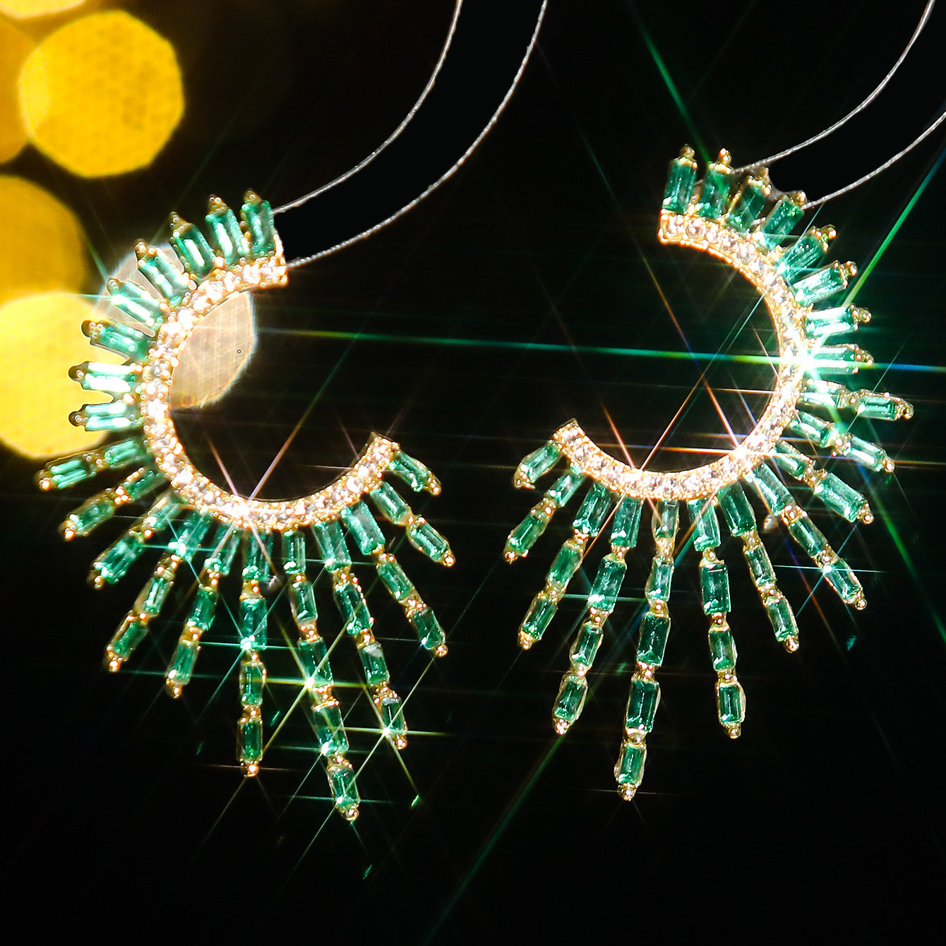 Gilded Crystal Earrings