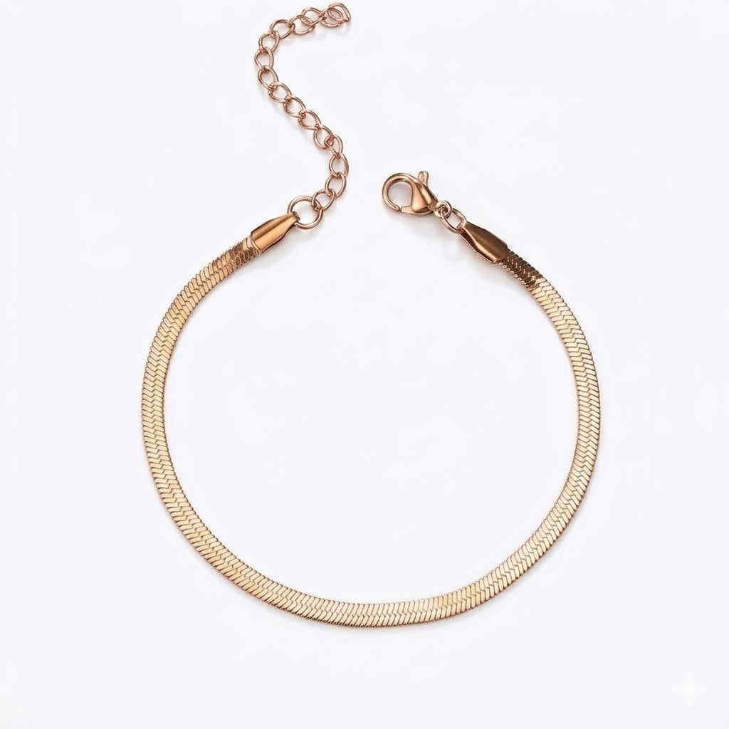 Verona Flat Snake Chain Anklet